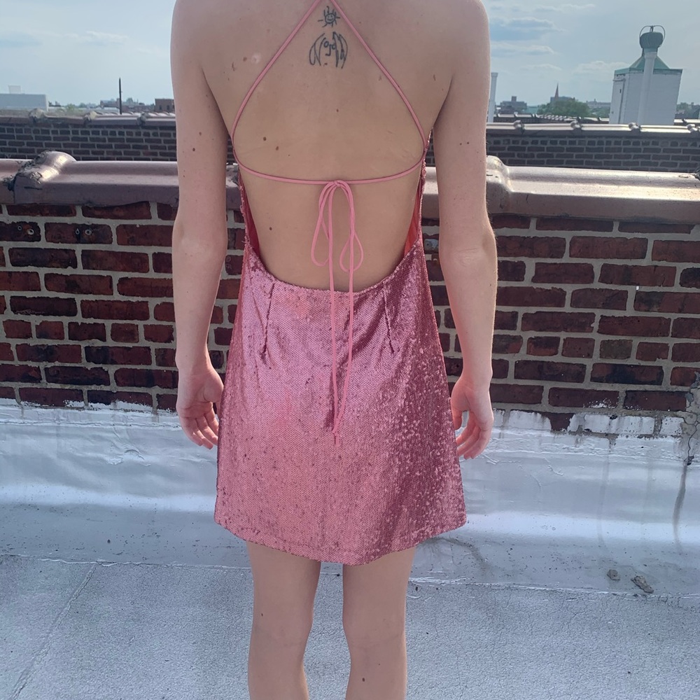 pink sequin motel rocks dress